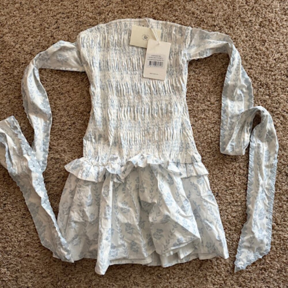 Peppermayo Izi Shirred Mini Dress- Sweet Daydream